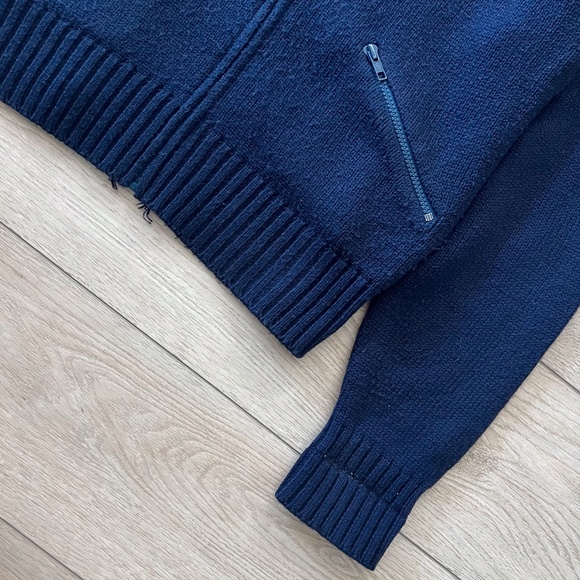 True Vintage 90's Izod Lacoste Zip Up Woven Sweater - Picture 6 of 8